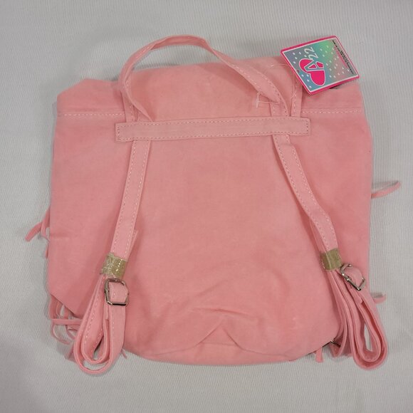 A22 Accessories 22 Girls Teen Pink Backpack Purse Western Fringe Handbag - Picture 2 of 2